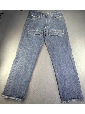 Rare Vtg Alphanumeric Lap Pocket Baggy Skater Jeans Mens 34x34 Made in Hong Kong